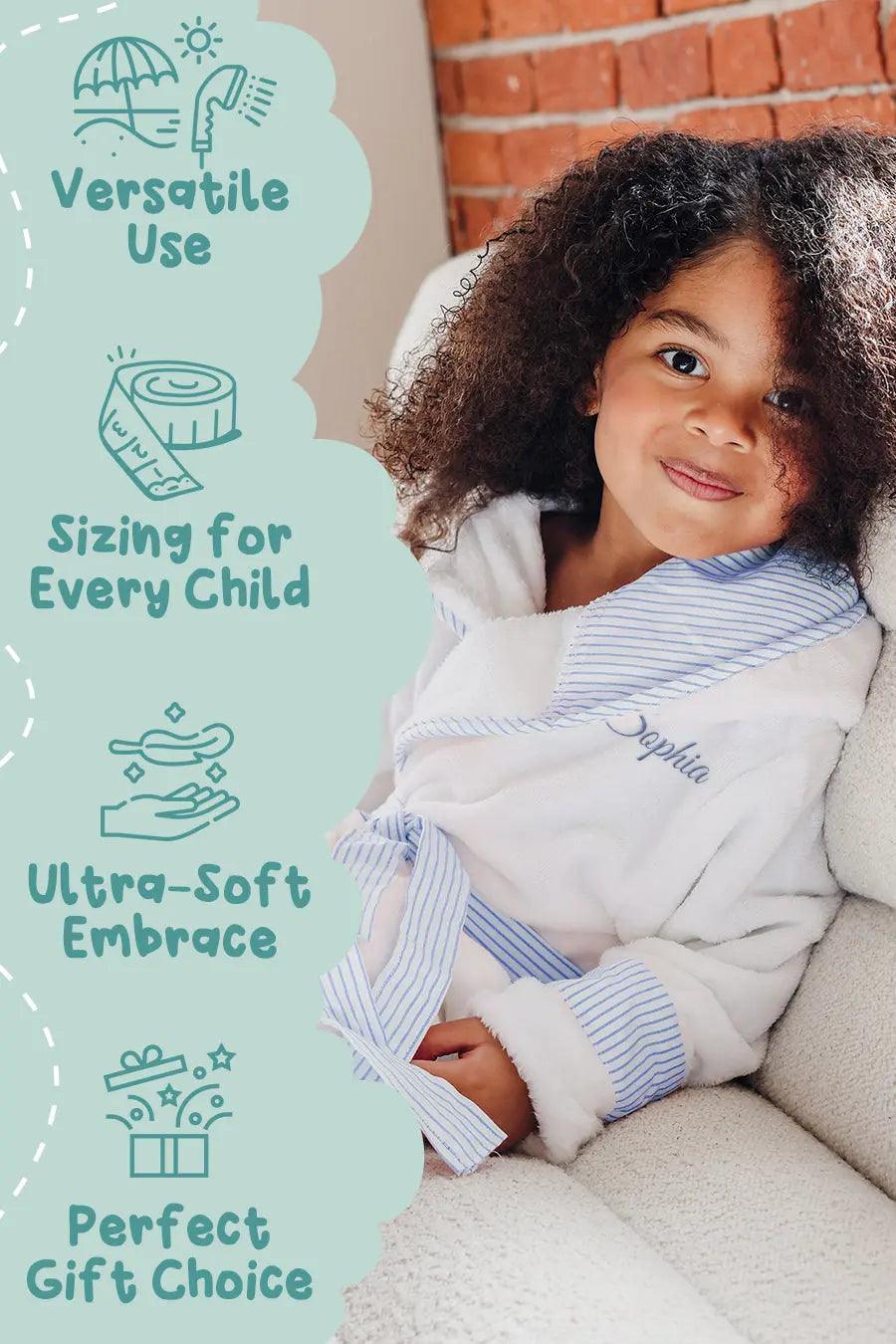Kayla Kids Plush Robe – Ultra Soft, Safe & Cozy for Toddlers & Kids