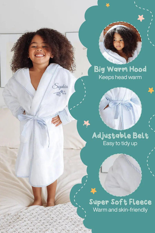Kayla Kids Plush Robe – Ultra Soft, Safe & Cozy for Toddlers & Kids