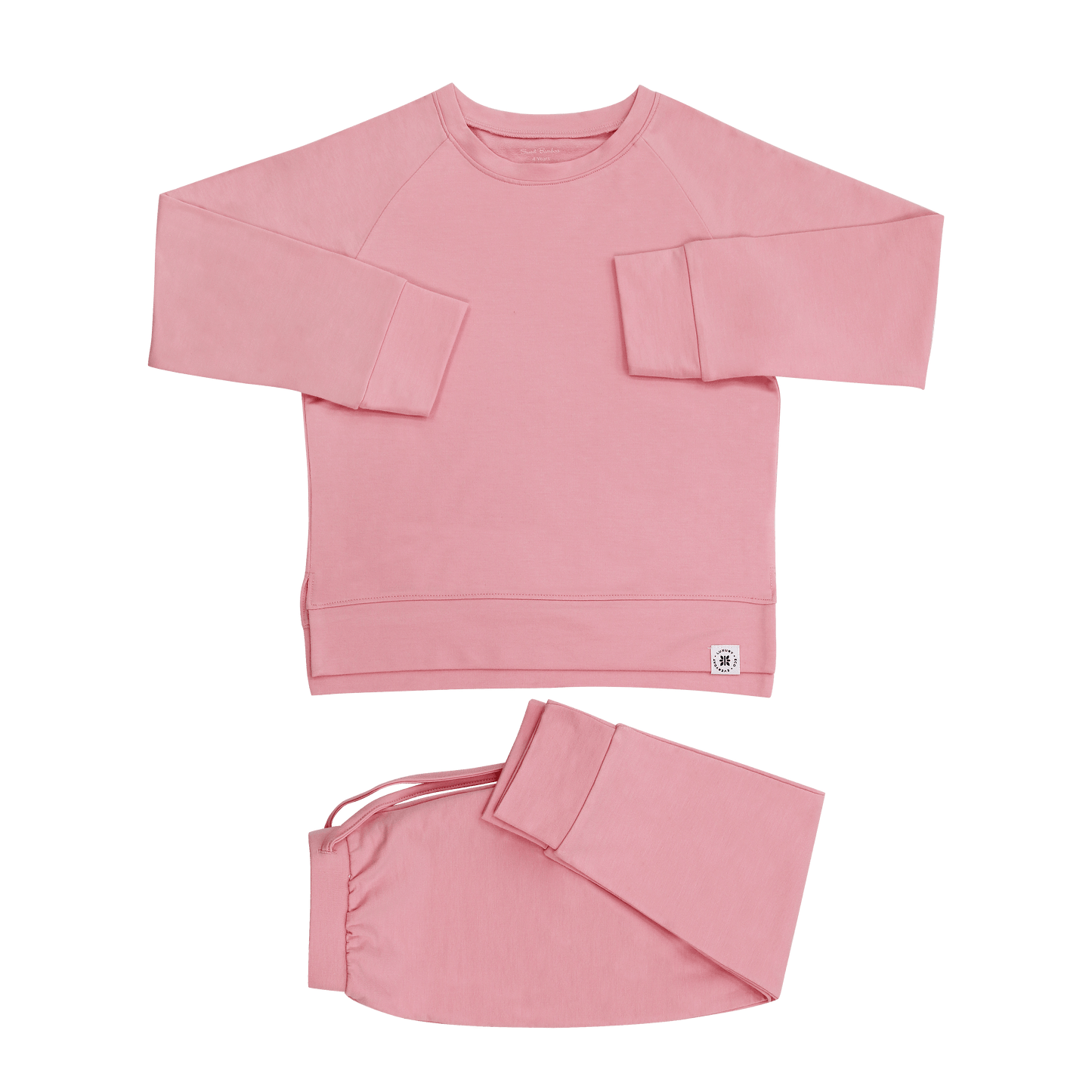 Carola Pink Peony Crew Neck Jogger Set