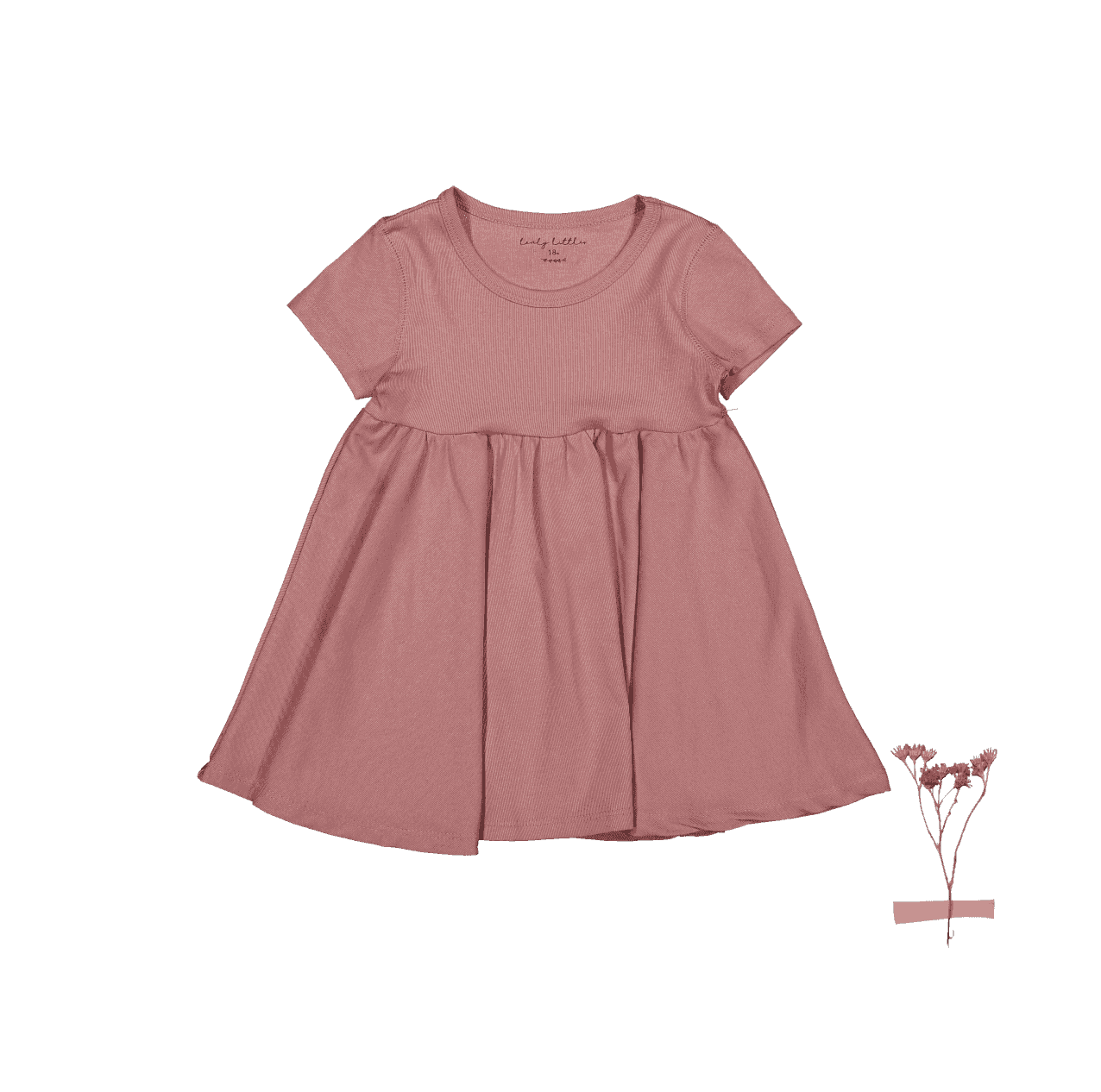The Short Sleeve Dress - Rosewood