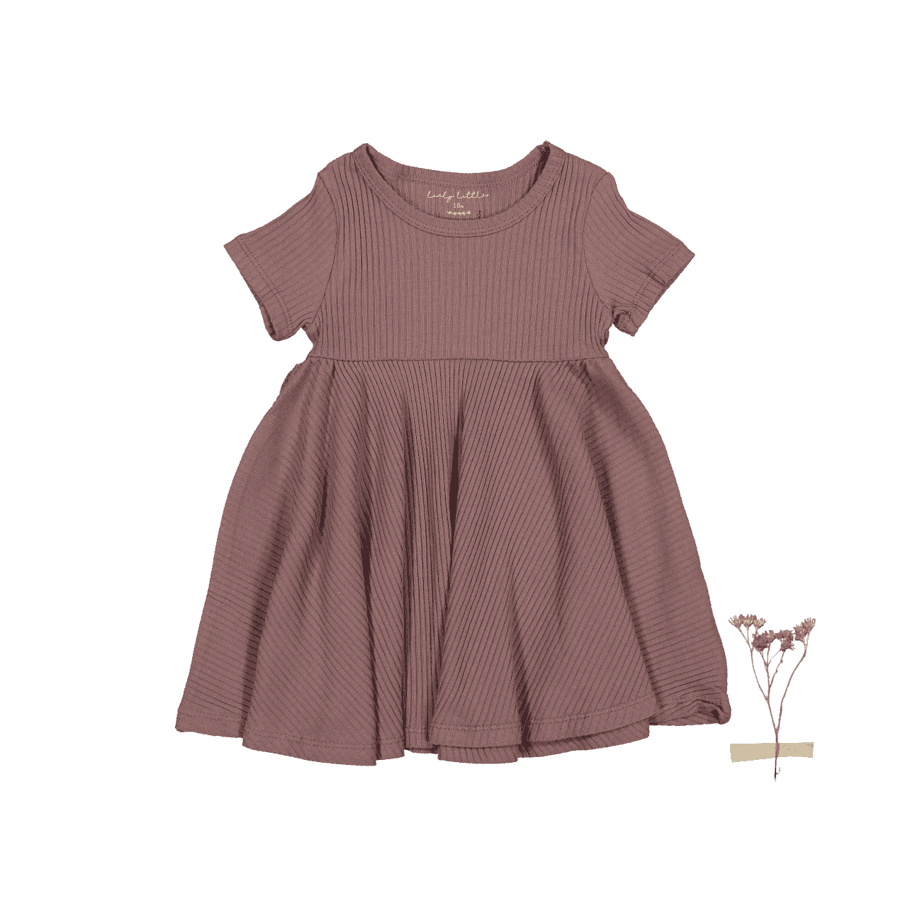 Short Sleeve Dress for Kids - Mink by Lovely Littles