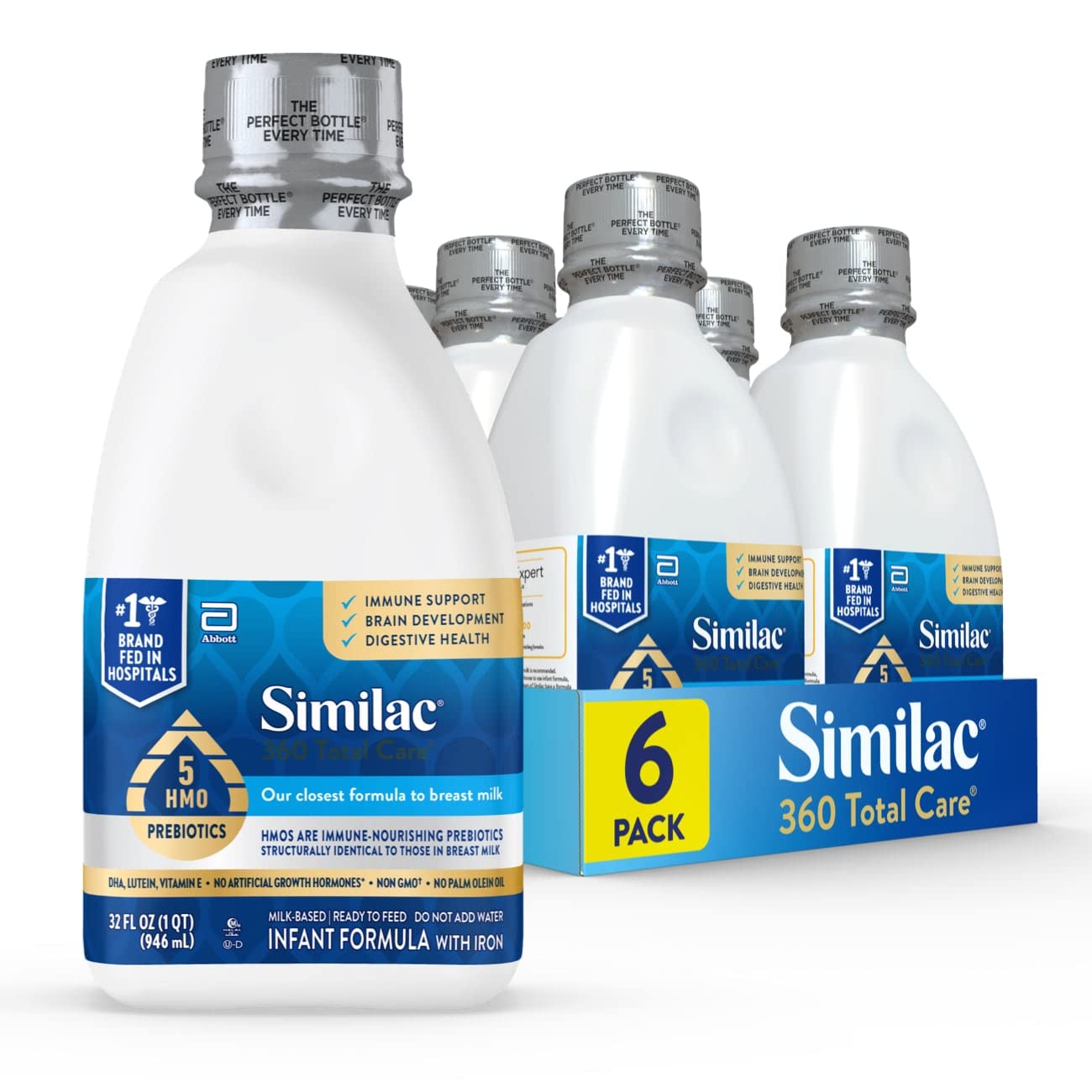 Similac 360 Total Care Infant Formula, Has 5 HMO Prebiotics