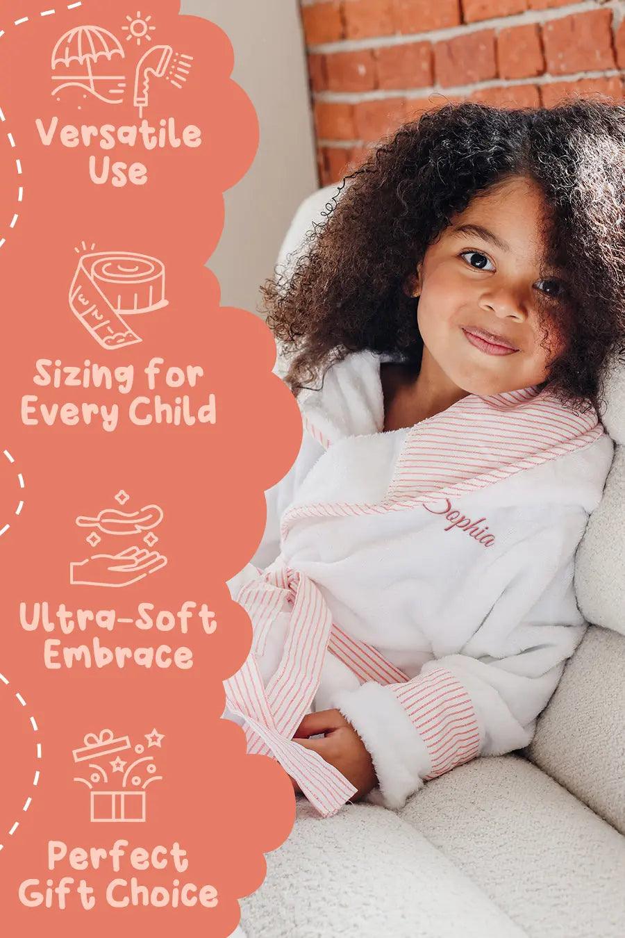 Kayla Kids Plush Robe – Ultra Soft, Safe & Cozy for Toddlers & Kids