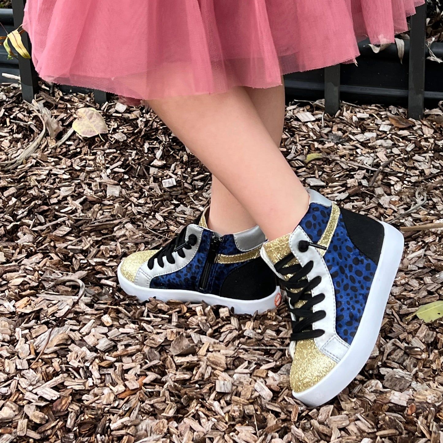 Abby Navy Color Fashion Elevate Sneakers