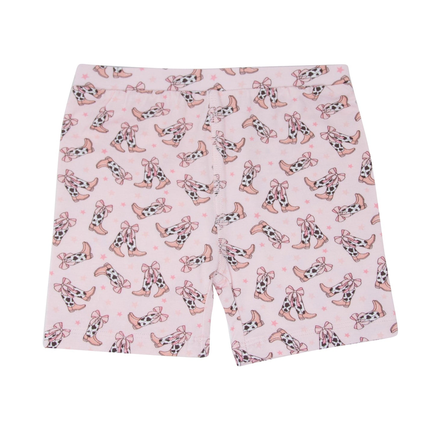 Cowhide Boots Bows Summer Pajama Set