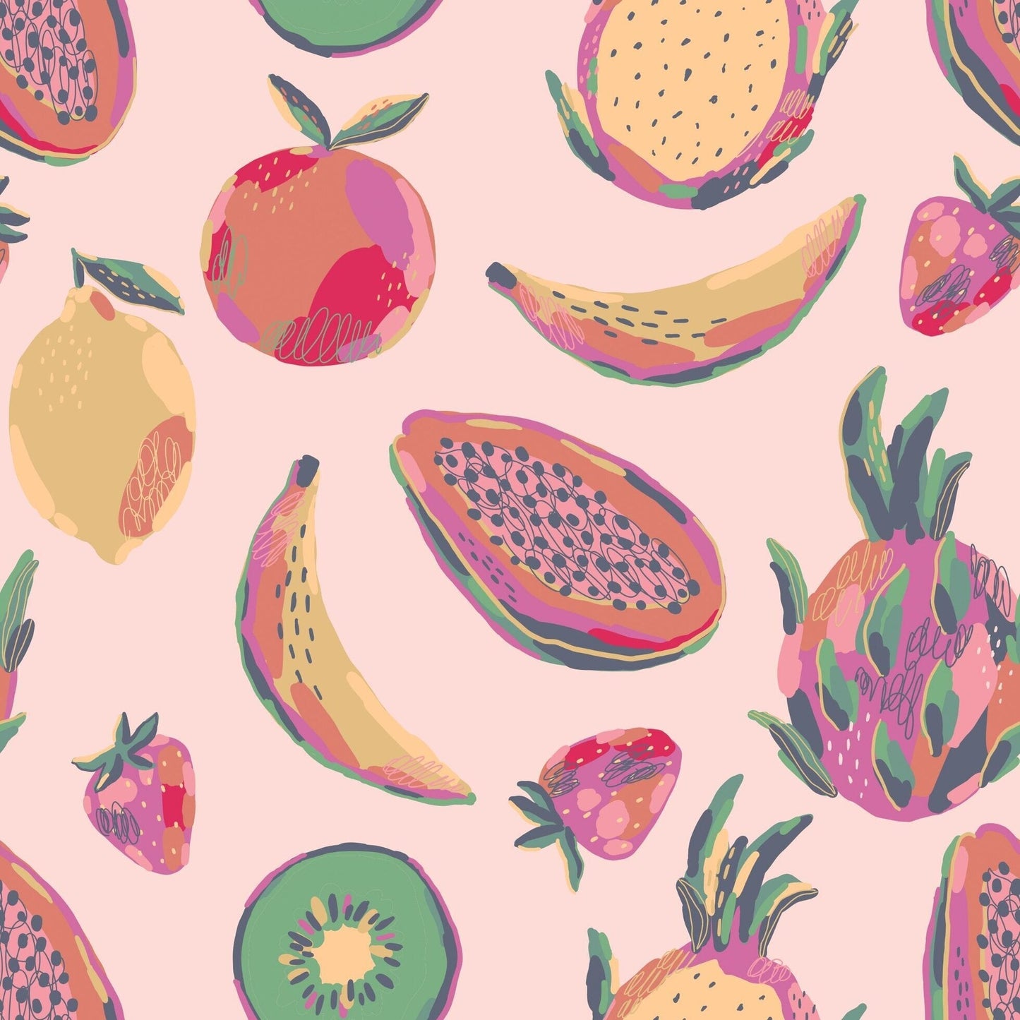 Leticia Tropical Fruit Summer Pajama Set