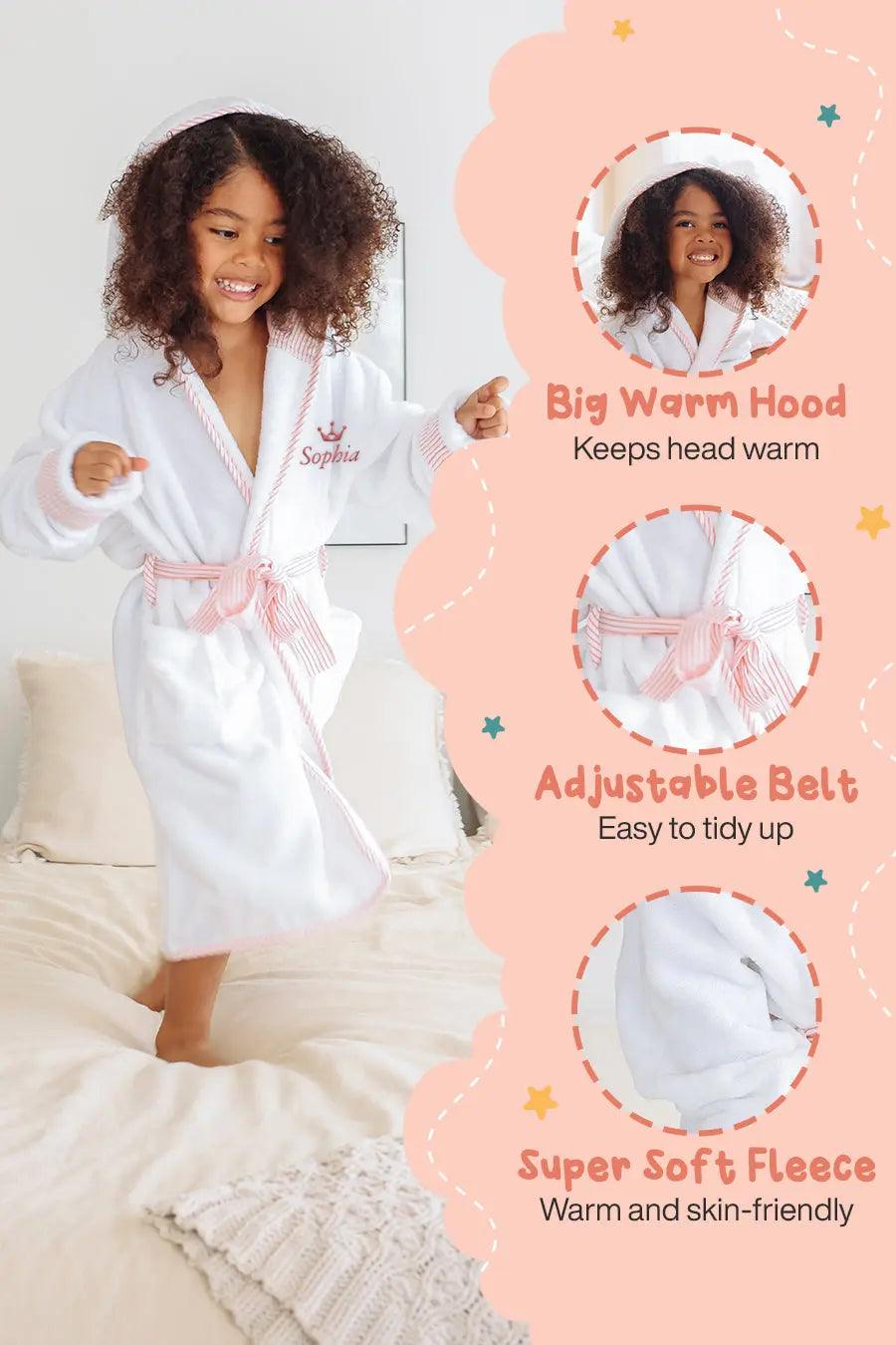 Kayla Kids Plush Robe – Ultra Soft, Safe & Cozy for Toddlers & Kids