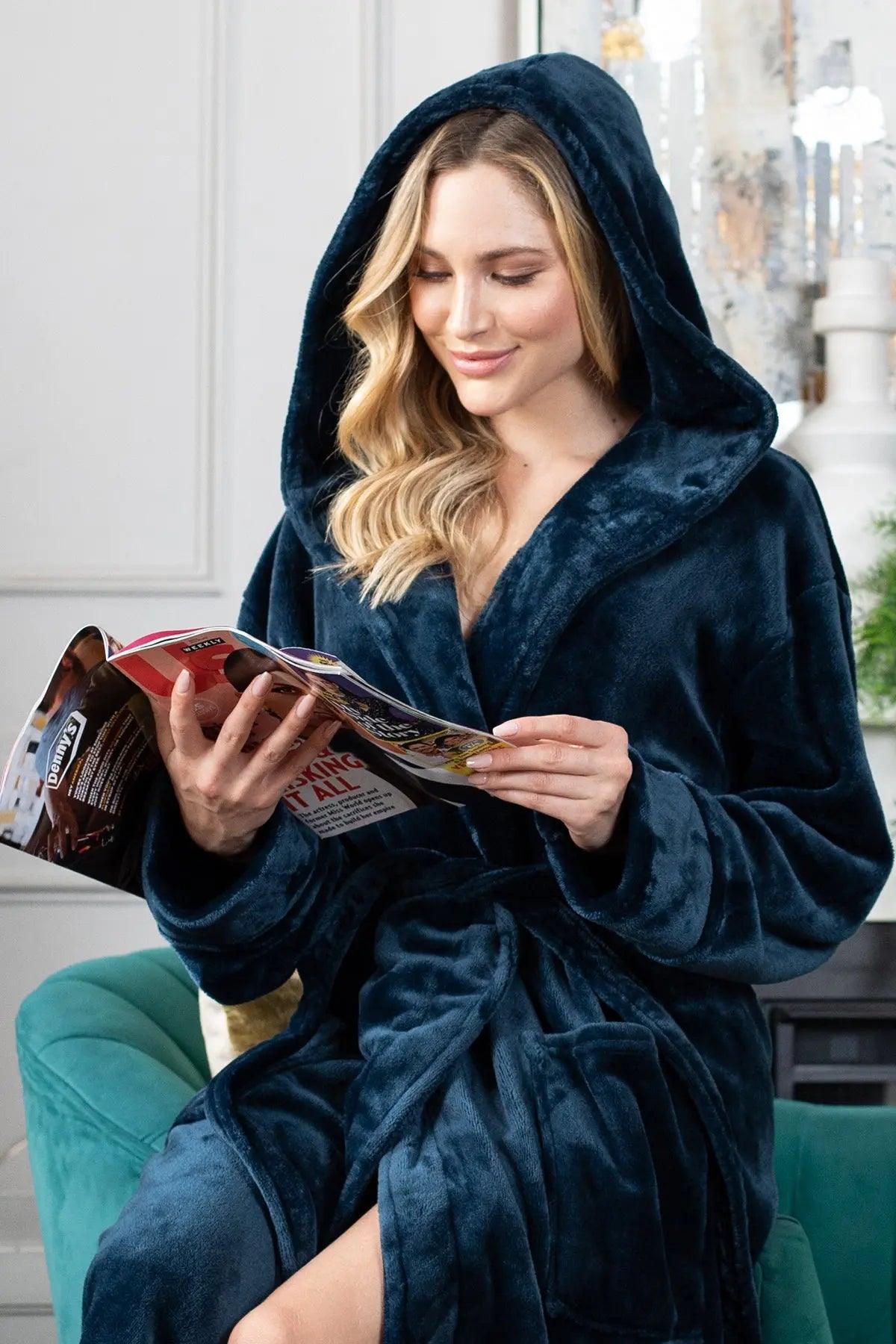Jessica Plush Hooded Robe - Spa-Worthy Comfort at Home