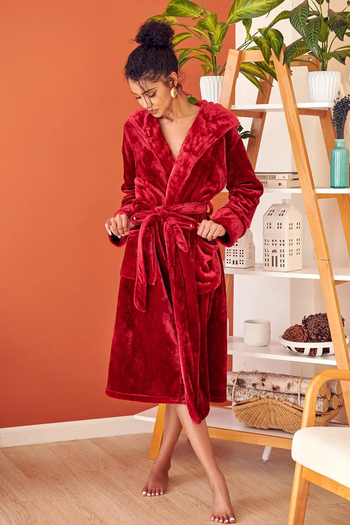Jessica Plush Hooded Robe - Spa-Worthy Comfort at Home
