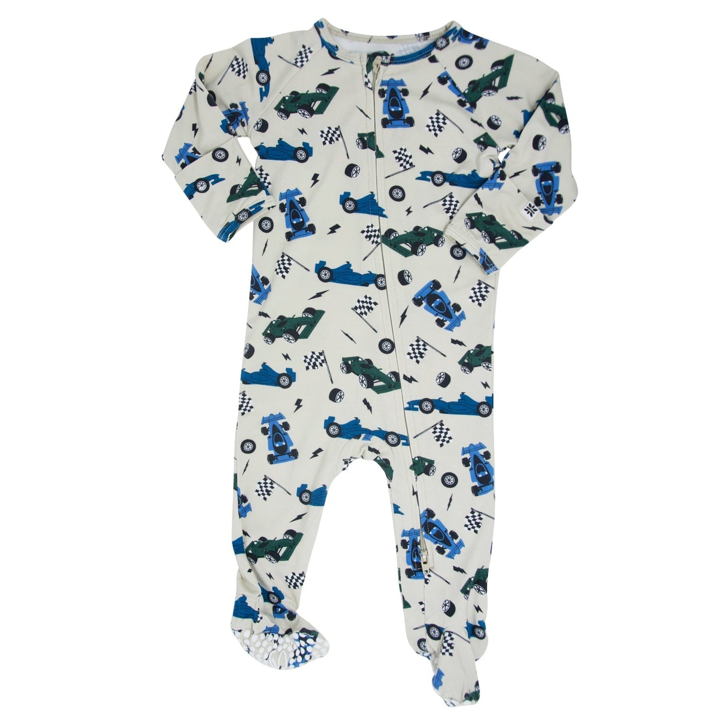 Joshua Green Blue Nasar Zipper Footie
