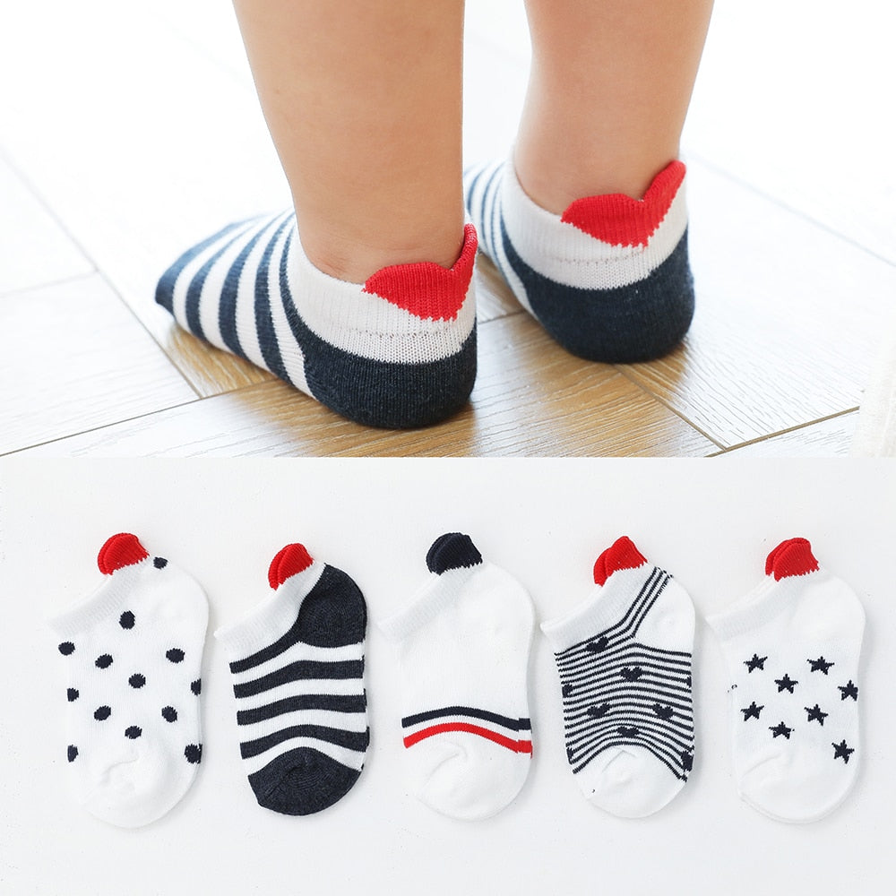 red heart socks for girls' newborn cotton mesh