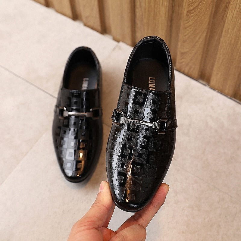 Boys Formal Shoes For Pointed British Style Fashion - GuGuTon