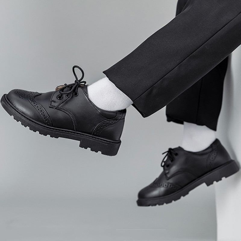 Boys Hollow Out Formal Shoes Leather for Party - GuGuTon