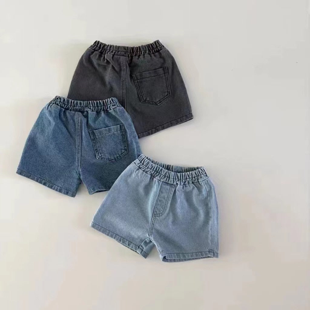 Martin Boy Infant Classic Pocket Baby Cotton Solid Simple Children Loose Trousers