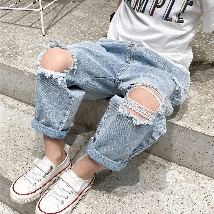 Omar 2023 New Fashion Baby Loose Kids Trousers