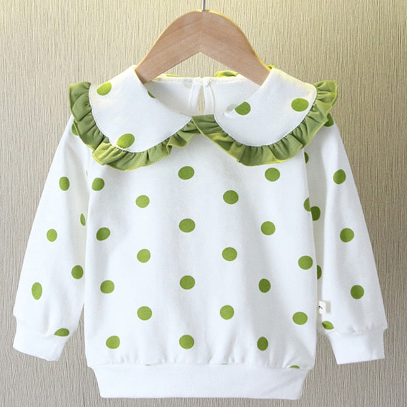 Norah Baby Girl Polka Dot Long Sleeve Sweater