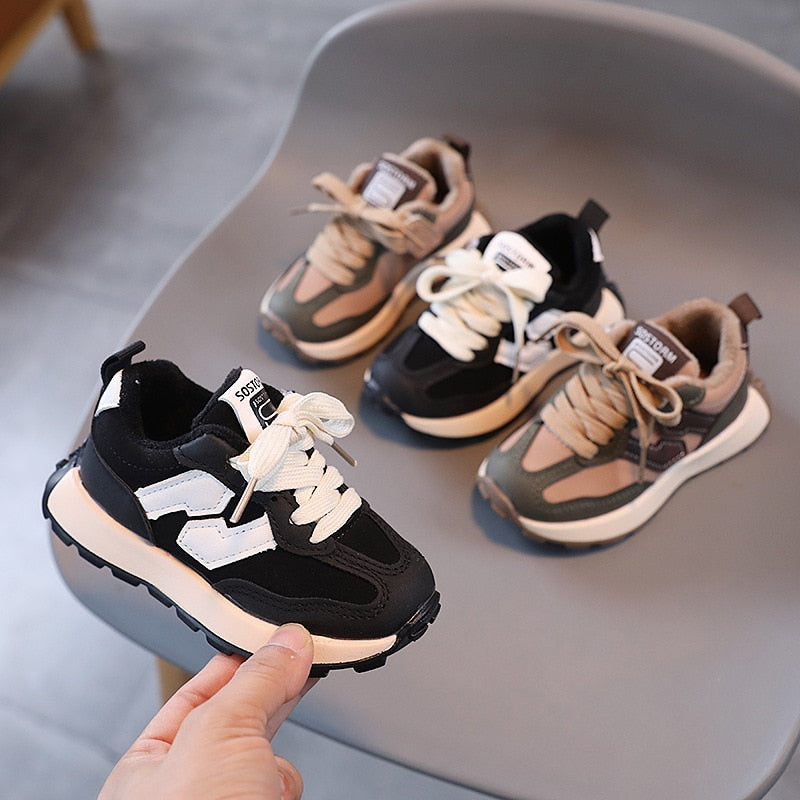 Winter New Boys Plush Sneakers For Kids Casual Sports Shoes Baby - GuGuTon