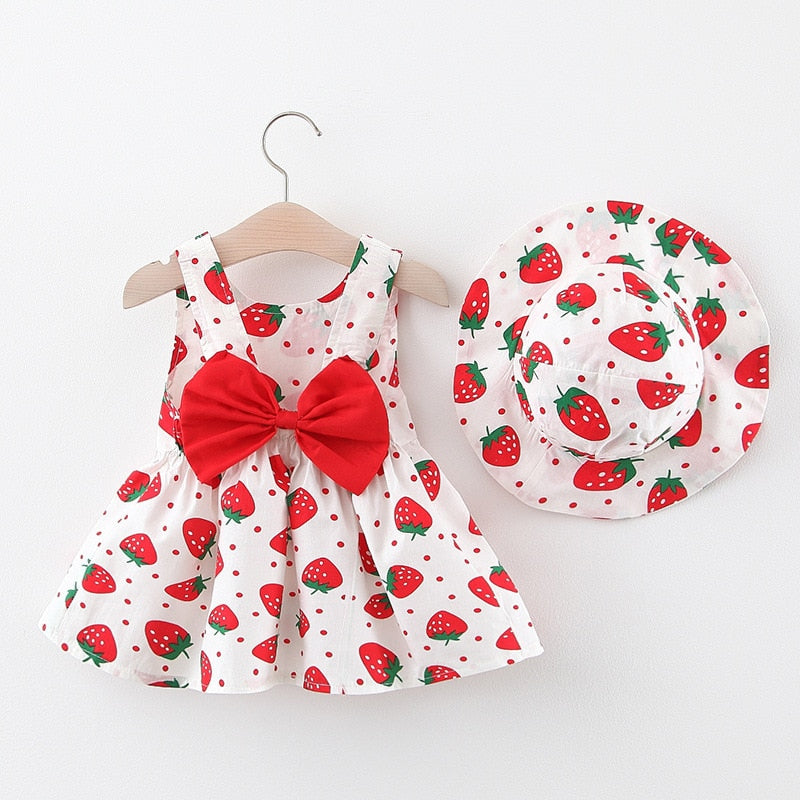 Zoe Girls Clothes Floral Dress Clothing Strawberry Princess Birthday - GuGuTon