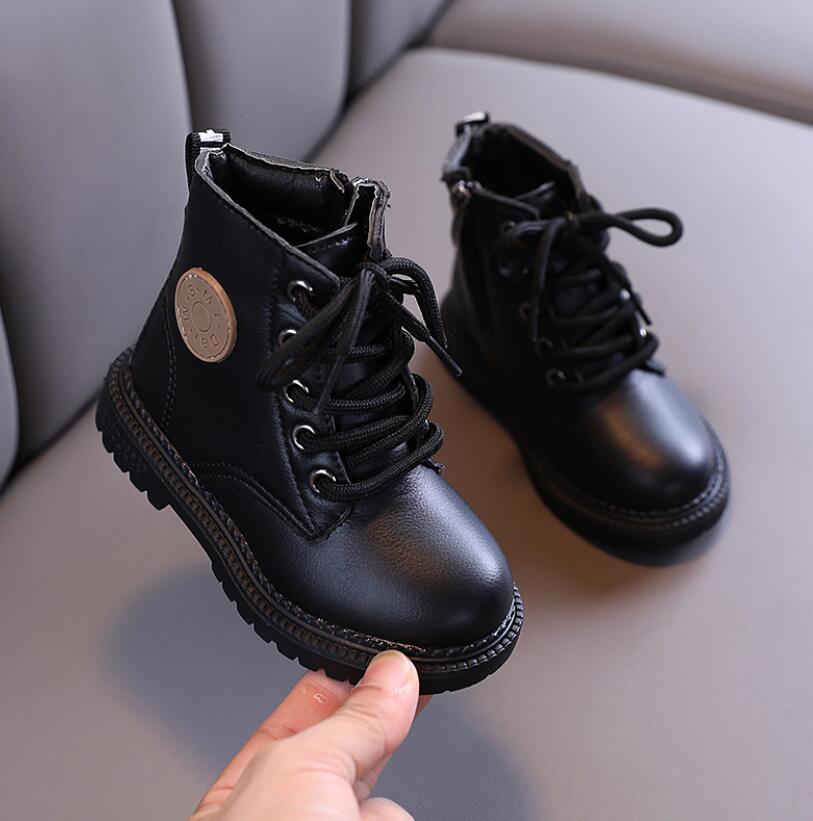 Winter Leather Children Fashion Toddler Warm Winter Boots Kids Shoes - GuGuTon