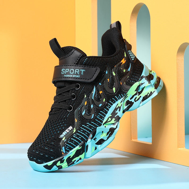 Breathable Mesh Sneakers Fashion Casual Running Kids Shoes Boys - GuGuTon