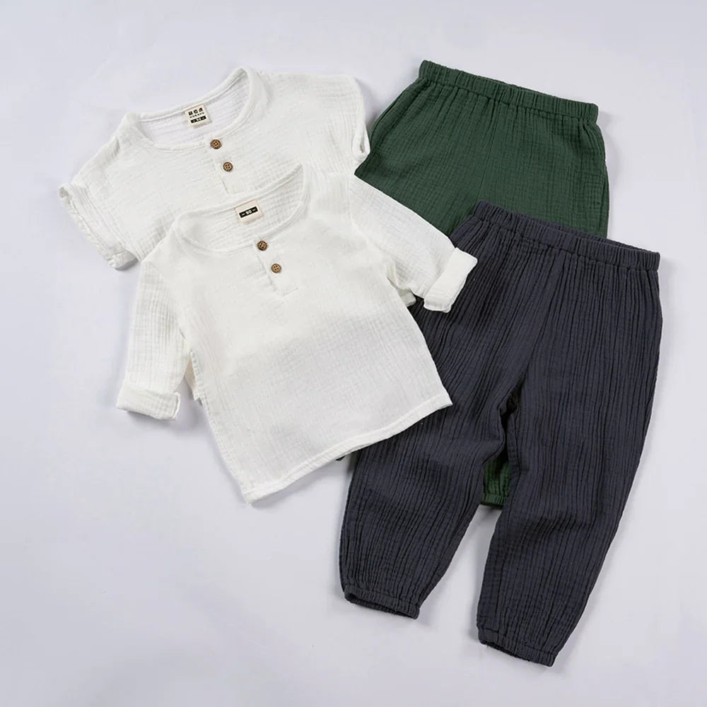 Organic Outfits Cotton Solid Long Sleeve Loose Children Two Piece Set - GuGuTon baby store - Baby Fashion - Toddlers Outfits - Babies Outfits - Toddler Clothes - Kids Clothing - Newborn Clothes - Newborn Wear - Kids Wear - Trending Clothes - Trending Outfits - Fall Fashion - Winter Fashion - Girls Clothes - Boys Clothes - Babies Wear - Kids Accessories - KidsWear - Summer Clothes - Summer Fashion - Summer Trend - Falls Sweaters - Tops - Bottom - Jeans - Blouse - Dresses - Newborn Dresses - Toys