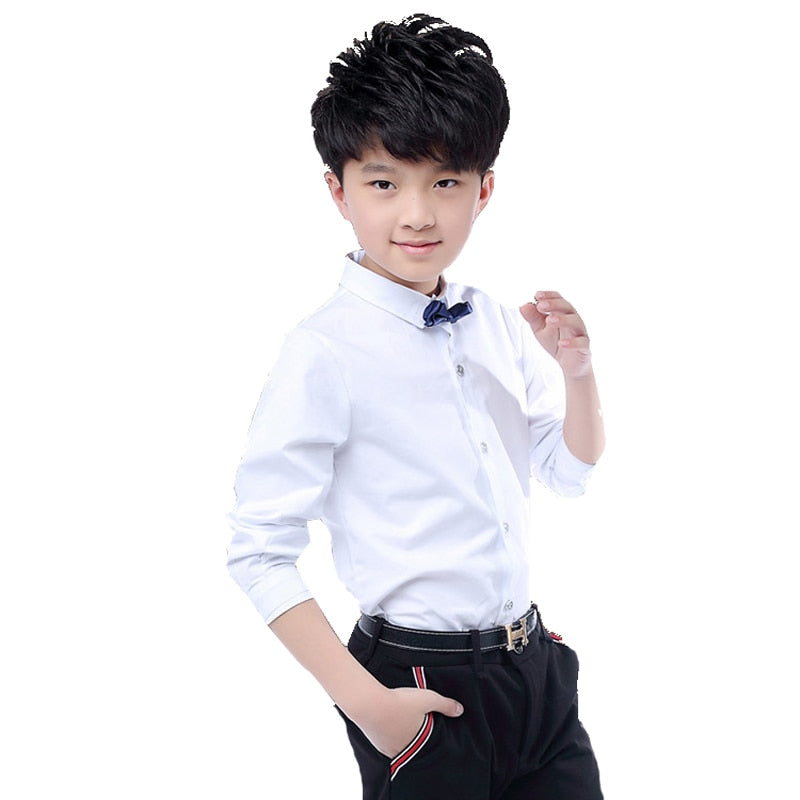 Nathan White Shirt With Tie Boys For 3-15 Years Teenage School Performing - GuGuTon baby store - Baby Fashion - Toddlers Outfits - Babies Outfits - Toddler Clothes - Kids Clothing - Newborn Clothes - Newborn Wear - Kids Wear - Trending Clothes - Trending Outfits - Fall Fashion - Winter Fashion - Girls Clothes - Boys Clothes - Babies Wear - Kids Accessories - KidsWear - Summer Clothes - Summer Fashion - Summer Trend - Falls Sweaters - Tops - Bottom - Jeans - Blouse - Dresses - Newborn Dresses - Toys