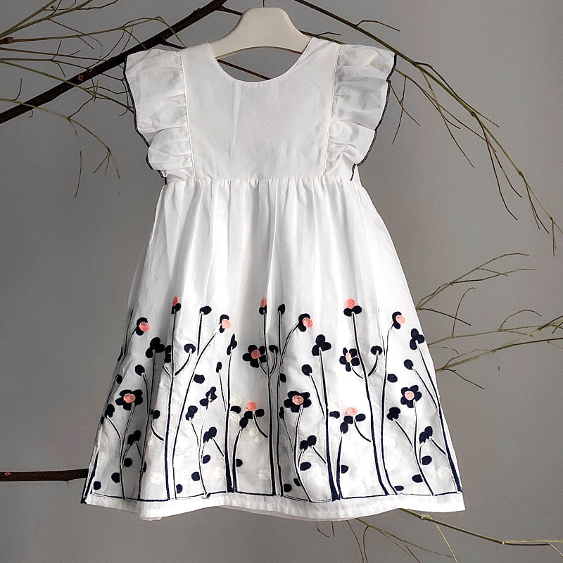 Elena Baby Girl Summer Dresses White Princess Clothes Casual - GuGuTon
