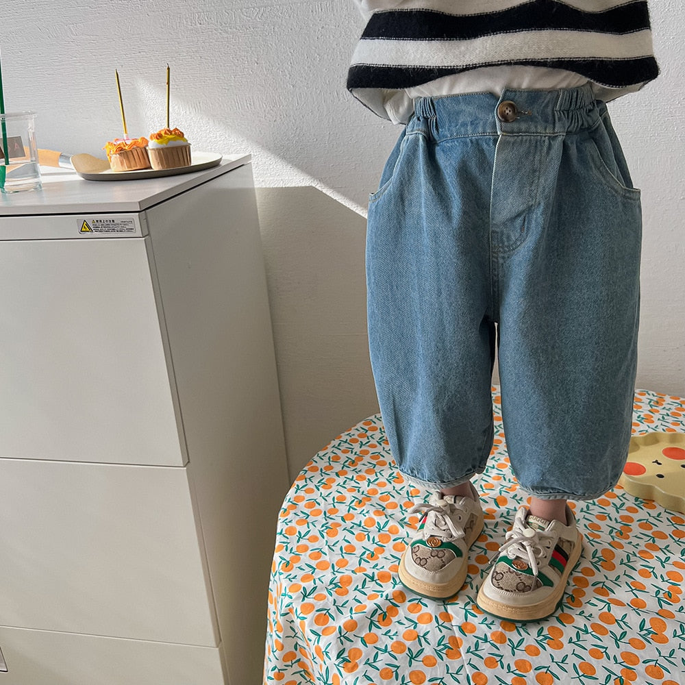 Samuel Harem Pants Fashion Wide Kids Denim Trousers Baby