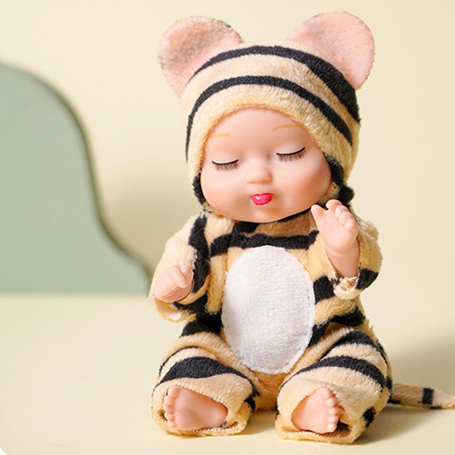 Rebirth Sleeping Simulated Moveable Joints Mini Soothe Cute Sleep Baby Dolls - GuGuTon