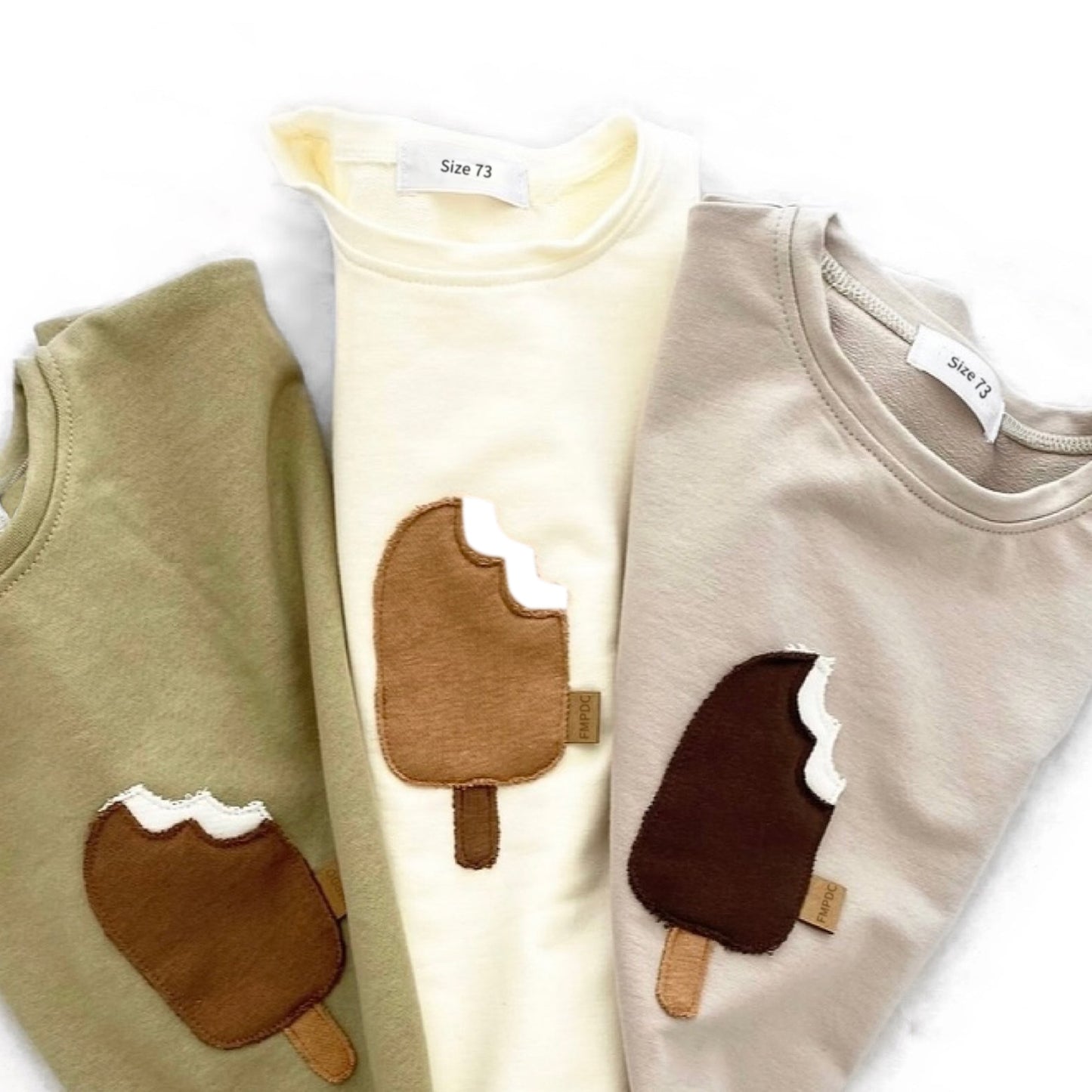 Jose Boys Pure Cotton Sleeve Summer Oversize Patch Popsicle - GuGuTon