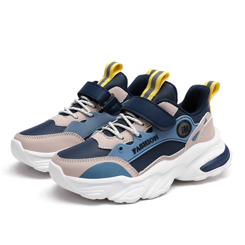 for Boys Leather Sneakers Children Breathable Comfort Sport Shoes - GuGuTon