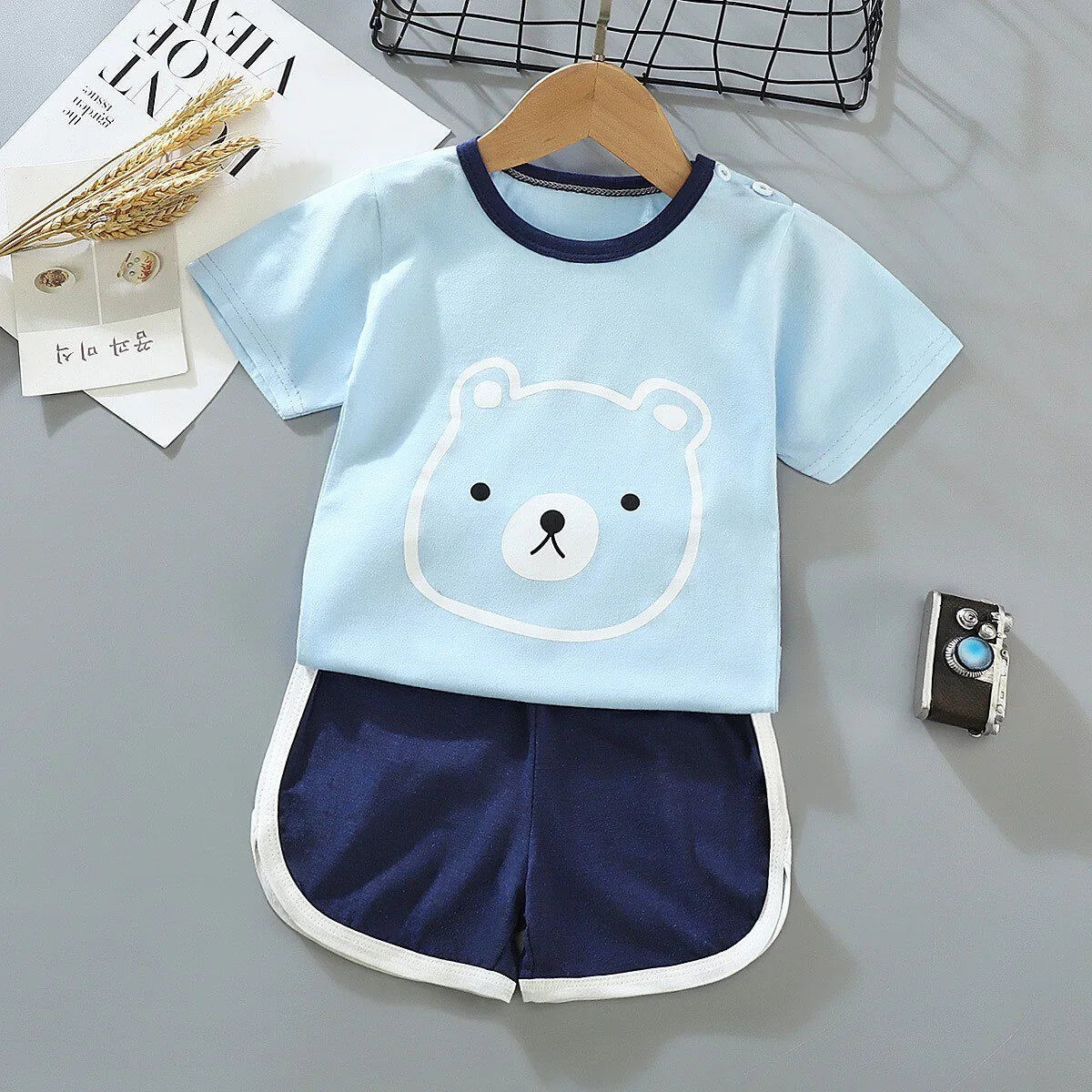 Steven Boys cartoon t-shirt and shorts set - GuGuTon baby store - Baby Fashion - Toddlers Outfits - Babies Outfits - Toddler Clothes - Kids Clothing - Newborn Clothes - Newborn Wear - Kids Wear - Trending Clothes - Trending Outfits - Fall Fashion - Winter Fashion - Girls Clothes - Boys Clothes - Babies Wear - Kids Accessories - KidsWear - Summer Clothes - Summer Fashion - Summer Trend - Falls Sweaters - Tops - Bottom - Jeans - Blouse - Dresses - Newborn Dresses - Toys