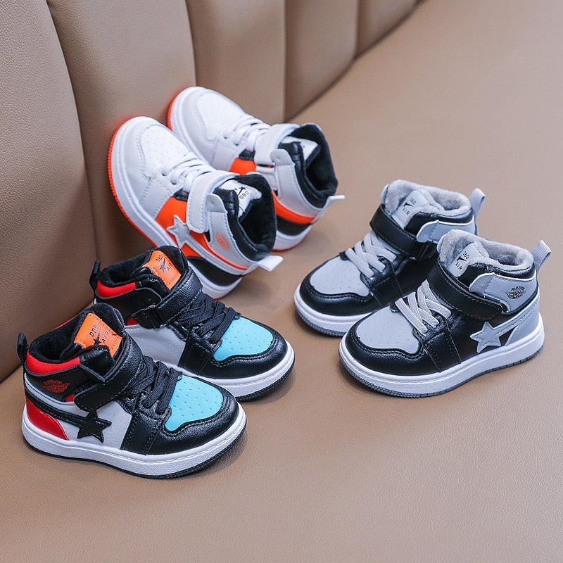 Winter New Boys Girls Cotton Warm Sneakers Sports Shoes for Kids