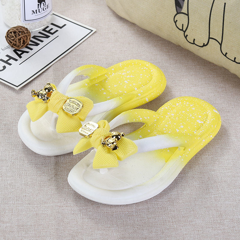 Sandals Kids Flip Flops Waterproof Anti Slip Girls Beach Shoes