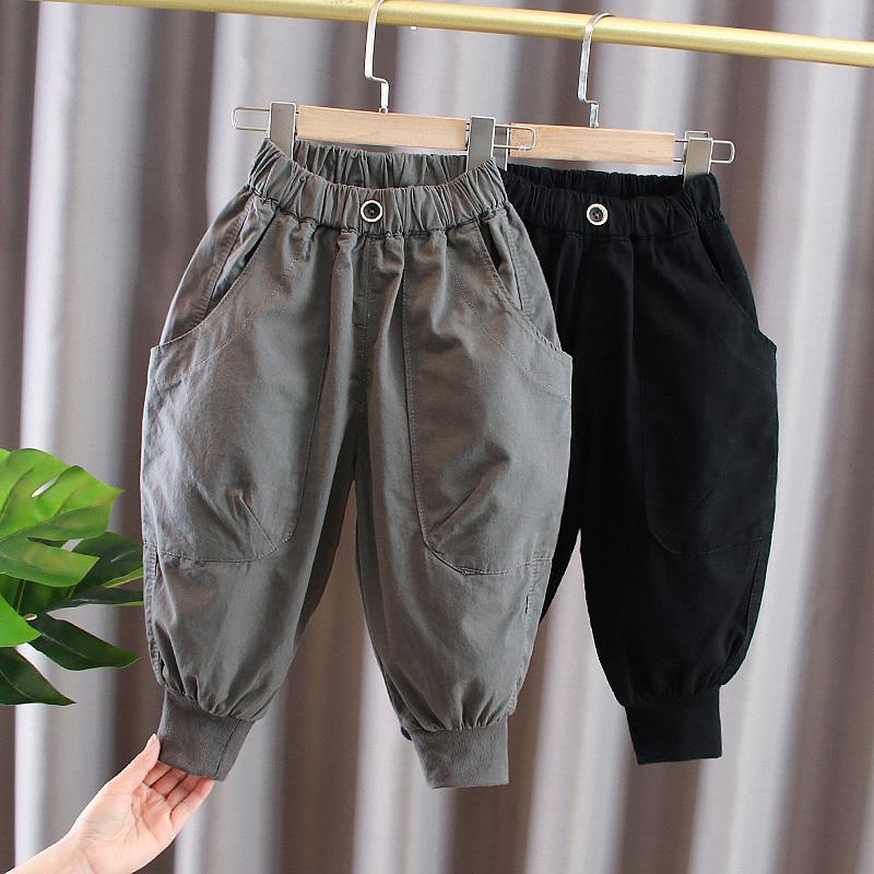 New Loose England Style Spliced Pocket Cotton Harem Wide Leg Trousers