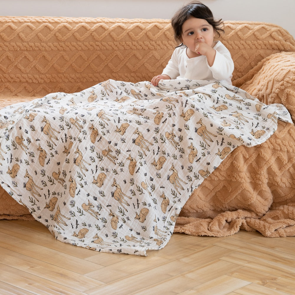Tyler Soft cotton baby blanket, comfortable breathable