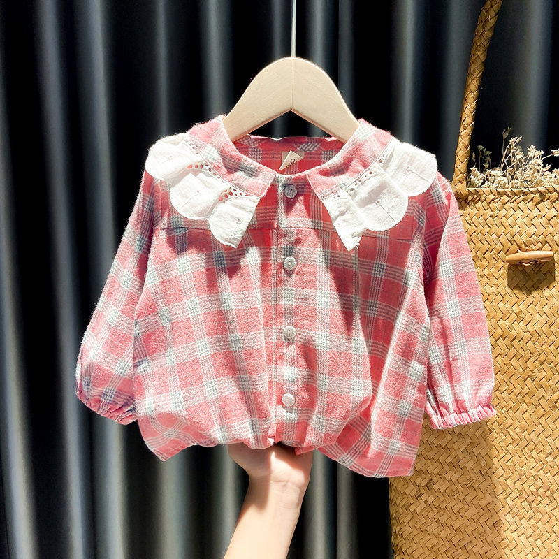 Mia Girls Shirts Autumn Baby Print Long-sleeved Blouse Doll Shirts Spring and Autumn Clothes Baby Girls Blouse Girl Tops