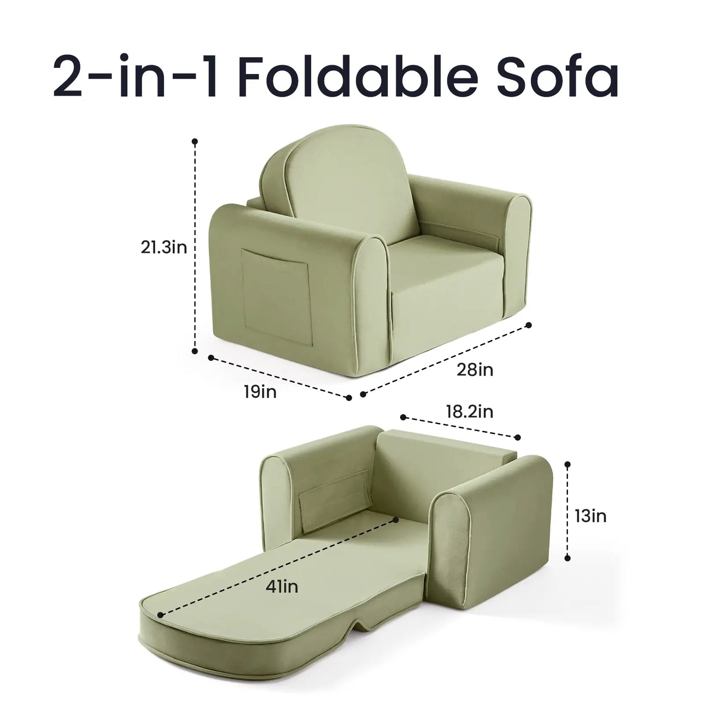 GentleSnug Kid Chair - Sage