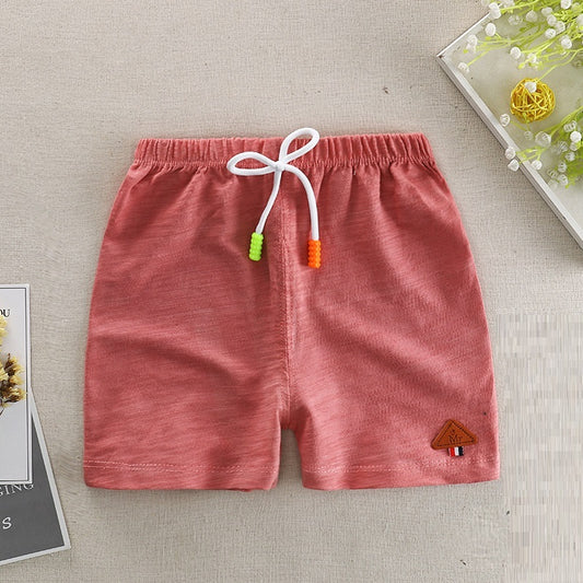 Asher Season New Children's Slub Cotton Casual Shorts