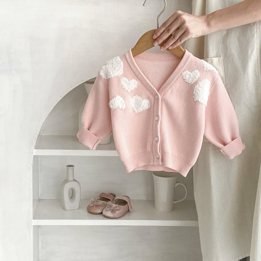 Aiden Sweater Baby Coat Love Embroidered Sweater