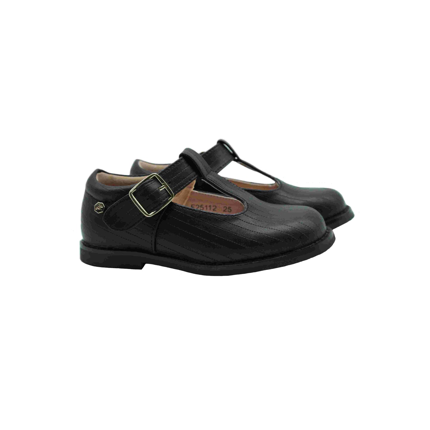Brielle Black Leather T Strap Shoes for Comfort and Style