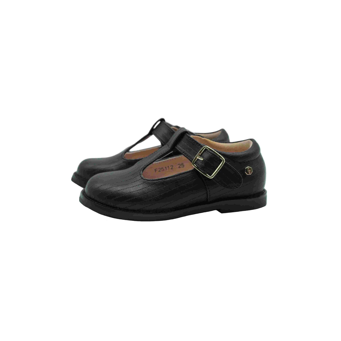 Brielle Black Leather T Strap Shoes for Comfort and Style