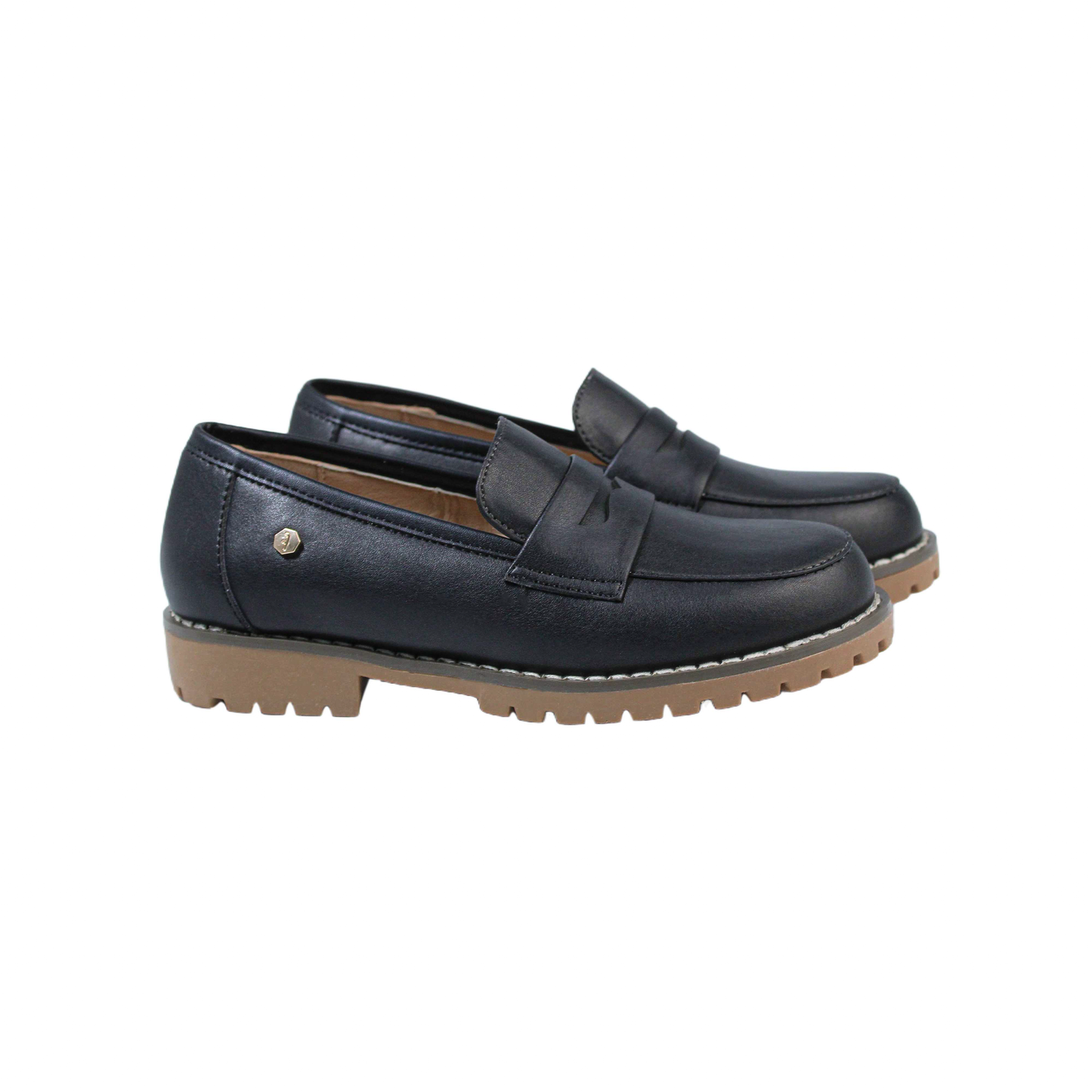 Andre Black leather chunky loafer