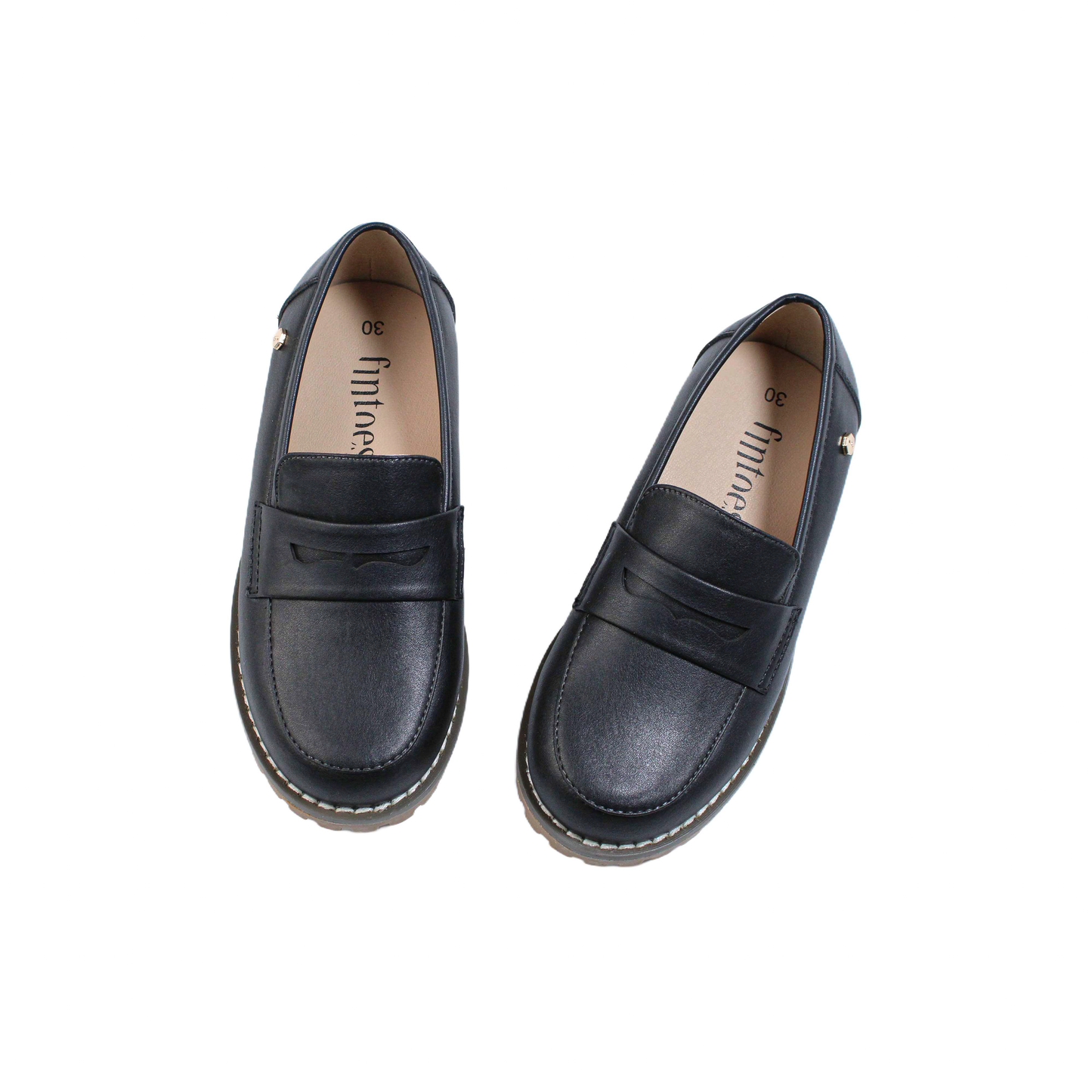 Andre Black leather chunky loafer