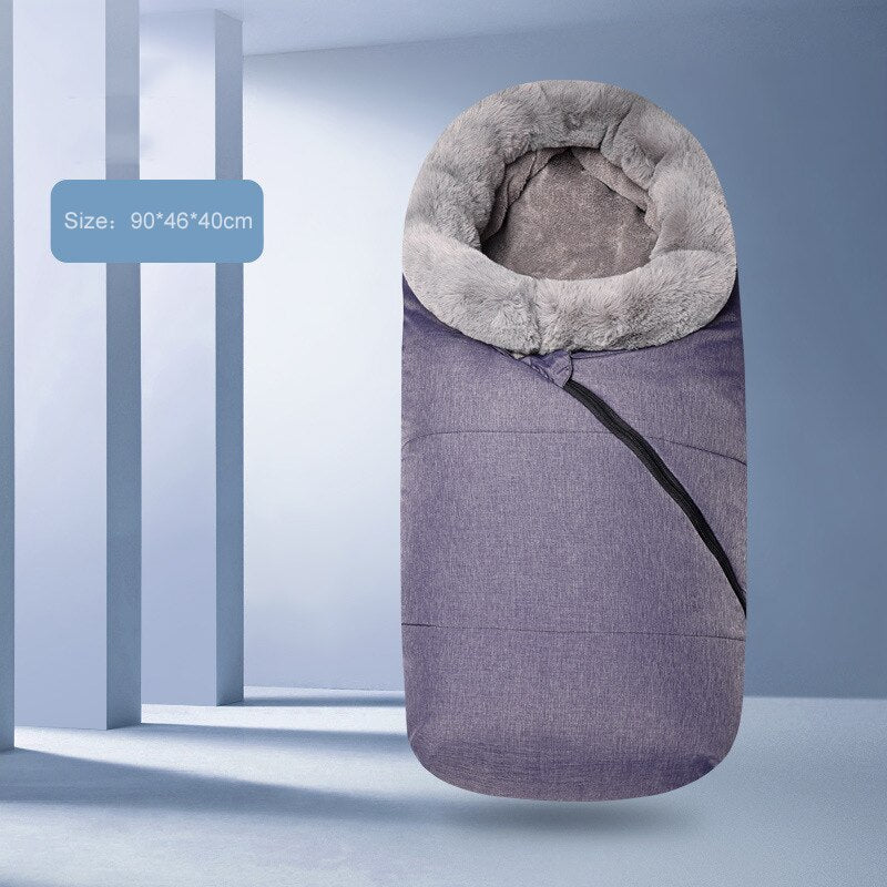Newborn Baby Winter Warm Sleeping Bags Infant Button Swaddle Wrap
