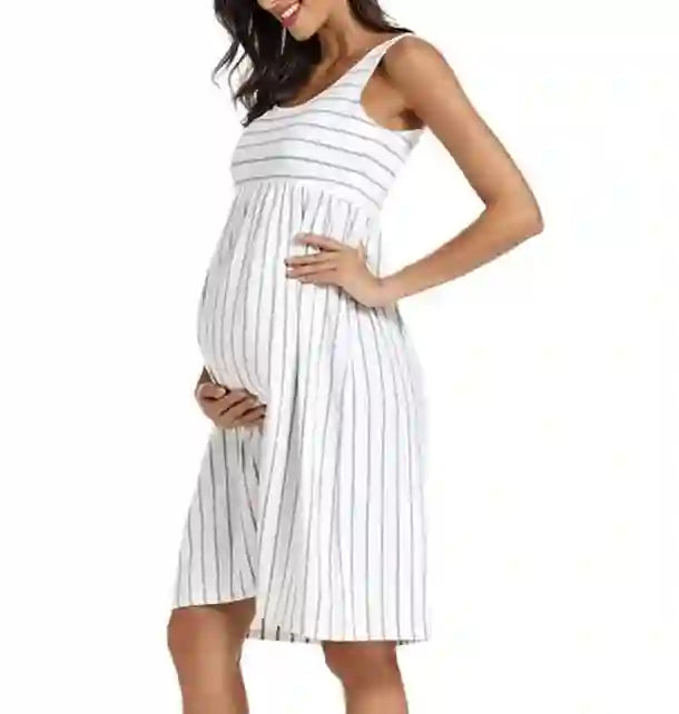 Indhira Striped Maternity Dress