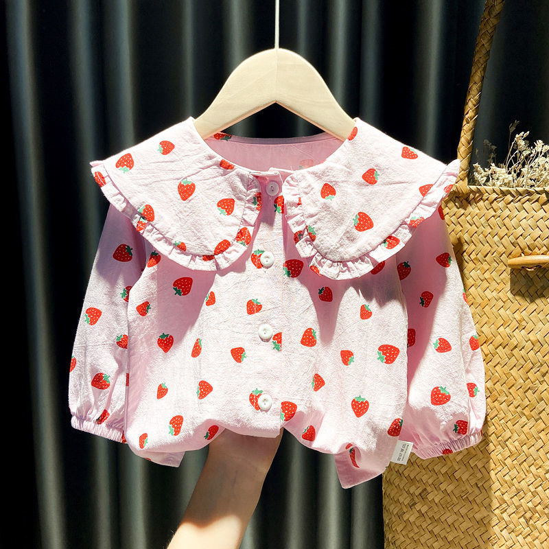Mia Girls Shirts Autumn Baby Print Long-sleeved Blouse Doll Shirts Spring and Autumn Clothes Baby Girls Blouse Girl Tops