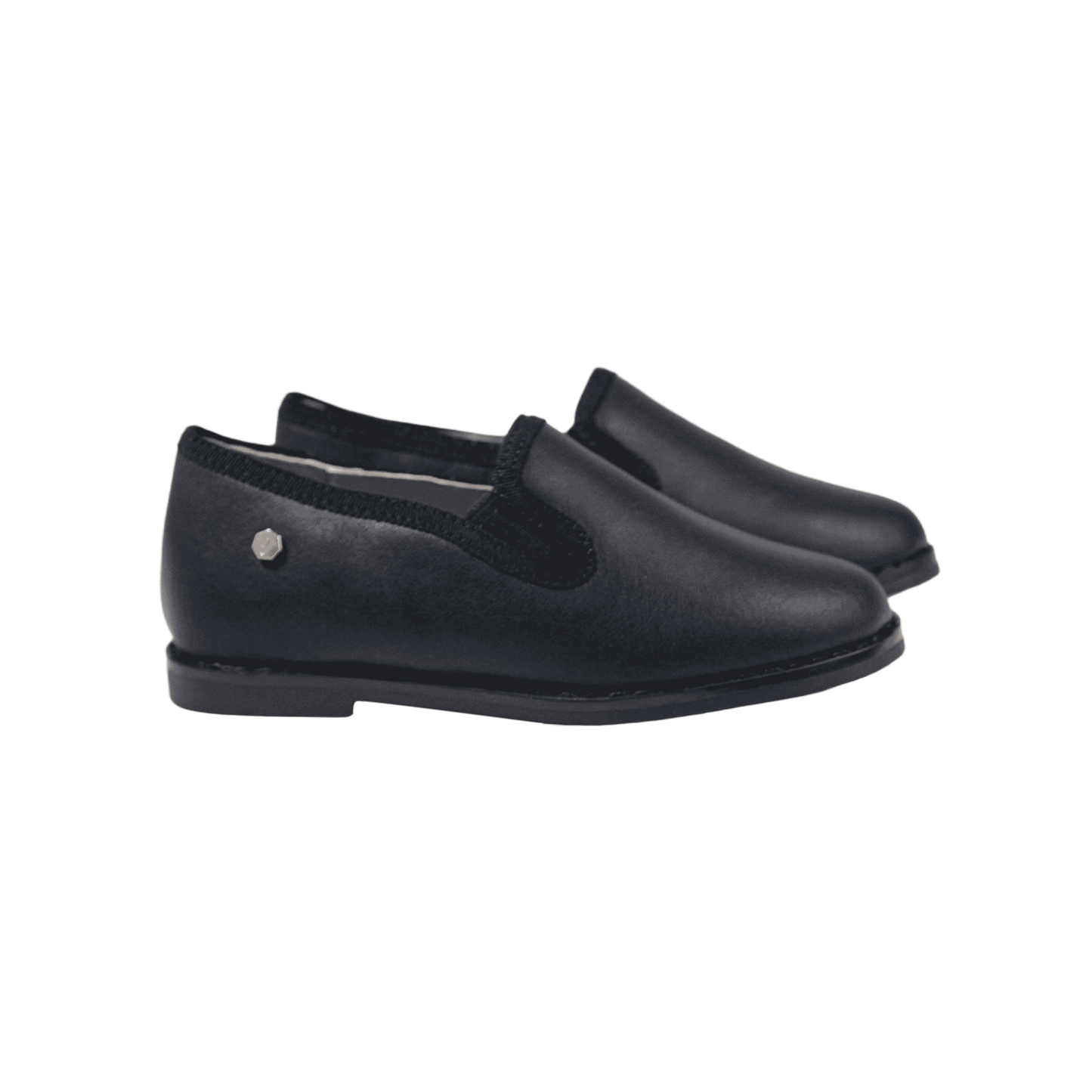 Isaiah Boys Black Leather Dress Shoes