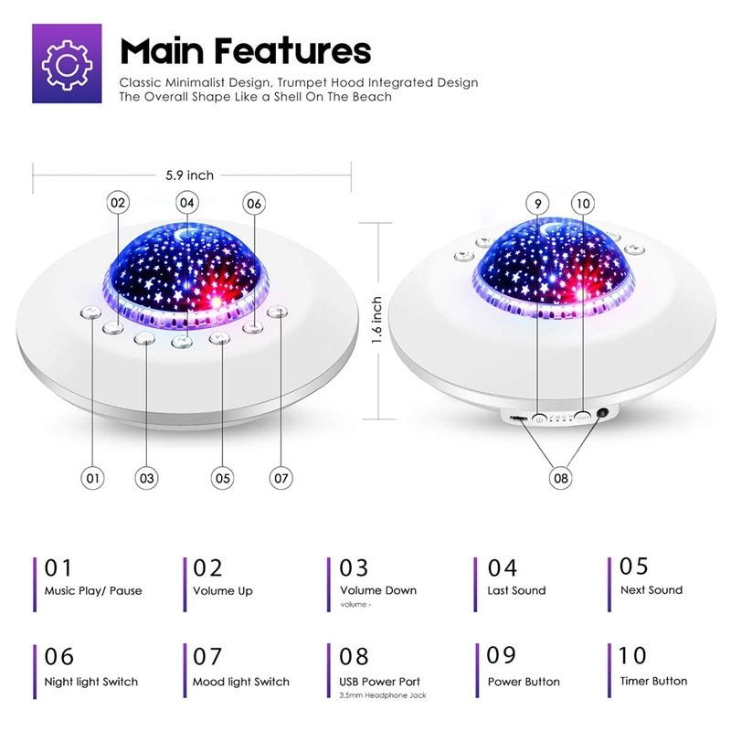 DreamGlow White sleep aid baby night light - GuGuTon baby store - Baby Fashion - Toddlers Outfits - Babies Outfits - Toddler Clothes - Kids Clothing - Newborn Clothes - Newborn Wear - Kids Wear - Trending Clothes - Trending Outfits - Fall Fashion - Winter Fashion - Girls Clothes - Boys Clothes - Babies Wear - Kids Accessories - KidsWear - Summer Clothes - Summer Fashion - Summer Trend - Falls Sweaters - Tops - Bottom - Jeans - Blouse - Dresses - Newborn Dresses - Toys