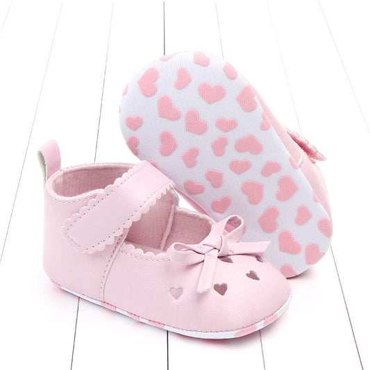 Alianna Bow Plain Color Princess Shoes